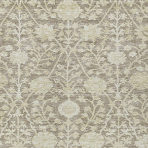 Homeroots 3' Artichoke Green Floral Indoor Outdoor Area Rug - Durable, Washable, Stain-resistant Design 5' X 8' Polyester 603444