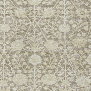 Homeroots 3' Artichoke Green Floral Indoor Outdoor Area Rug - Durable, Washable, Stain-resistant Design 9' X 12' Polyester 603447