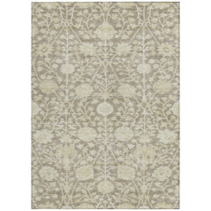 Homeroots 3' Artichoke Green Floral Indoor Outdoor Area Rug - Durable, Washable, Stain-resistant Design 10' X 14' Polyester 603448