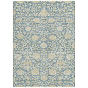 Homeroots 3' Artichoke Green Floral Indoor Outdoor Area Rug - Durable, Washable, Stain-resistant Design 10' X 14' Polyester 603454