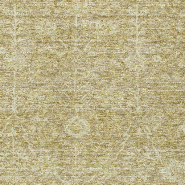 Homeroots 3' Artichoke Green Floral Indoor Outdoor Area Rug - Durable, Washable, Stain-resistant Design 10' X 14' Polyester 603460