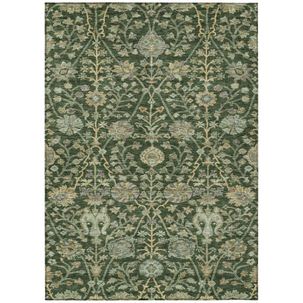HomeRoots 5' Timeless Floral Indoor Outdoor Area Rug – Washable, Durable, and Perfect for High-Traffic Spaces 8' X 10' 603464
