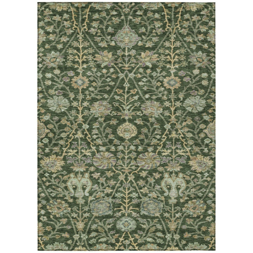 HomeRoots 5' Timeless Floral Indoor Outdoor Area Rug – Washable, Durable, and Perfect for High-Traffic Spaces 10' X 14' 603466