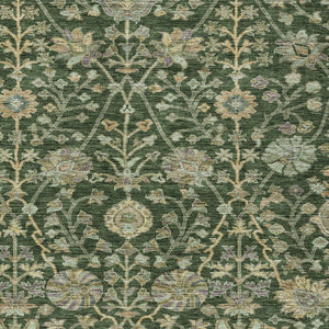 Homeroots 3' Floral Indoor Outdoor Area Rug In Green, Tan, And Gray – Durable, Washable, And Versatile Design 10' X 14' Polyester 603466