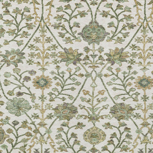 Homeroots 3' Floral Indoor Outdoor Area Rug In Green, Tan, And Gray – Durable, Washable, And Versatile Design 8' X 10' Polyester 603470