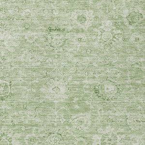 Homeroots 3' Artichoke Green Damask Washable Area Rug - Stylish, Durable Indoor/Outdoor Decor For Any Space 10' X 14' Polyester 603496