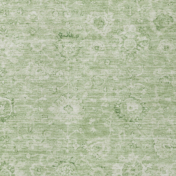 Homeroots 3' Artichoke Green Damask Washable Area Rug - Stylish, Durable Indoor/Outdoor Decor For Any Space 10' X 14' Polyester 603496