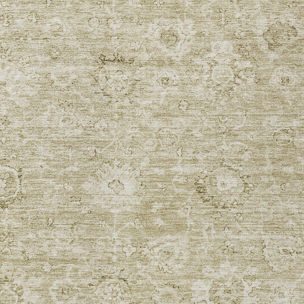 Homeroots 3' Artichoke Green Damask Washable Area Rug - Stylish, Durable Indoor/Outdoor Decor For Any Space 5' X 8' Polyester 603498