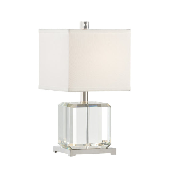 Wildwood Mini Crystal Table Lamp With Antiqued Silver Mount — Compact 18" Accent Light For Bedside, Desk 60350