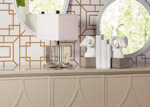 Wildwood Mini Crystal Table Lamp With Antiqued Silver Mount — Compact 18" Accent Light For Bedside, Desk 60350