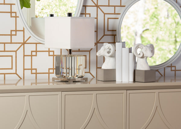 Wildwood Mini Crystal Table Lamp With Antiqued Silver Mount — Compact 18" Accent Light For Bedside, Desk 60350