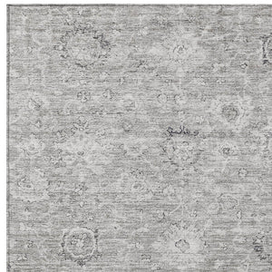 Homeroots 3' Artichoke Green Damask Washable Area Rug - Stylish, Durable Indoor/Outdoor Decor For Any Space 3' X 5' Polyester 603503