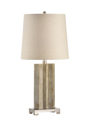 Wildwood Geo Geo I Lamp Sculptural Stained Concrete Table Lamp With Antique Brass Mounting, 30.5" H Accent 60351