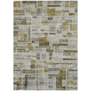 Homeroots 3' Artichoke Green Charcoal & Purple Striped Washable Area Rug For Indoor & Outdoor Spaces 3' X 5' Polyester 603527