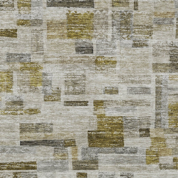 Homeroots 3' Artichoke Green Charcoal & Purple Striped Washable Area Rug For Indoor & Outdoor Spaces 8' X 10' Polyester 603530