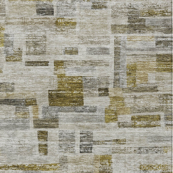 Homeroots 3' Artichoke Green Charcoal & Purple Striped Washable Area Rug For Indoor & Outdoor Spaces 9' X 12' Polyester 603531