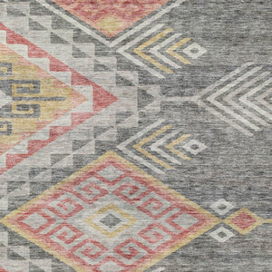 Homeroots 3' Brown And Terra Cotta Southwestern Washable Area Rug For Indoor And Outdoor Spaces 8' X 10' Polyester 603548