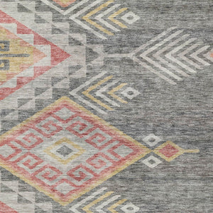 Homeroots 3' Brown And Terra Cotta Southwestern Washable Area Rug For Indoor And Outdoor Spaces 9' X 12' Polyester 603549