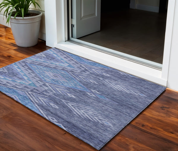 Homeroots 3' Brown And Terra Cotta Southwestern Washable Area Rug For Indoor And Outdoor Spaces 3' X 5' Polyester 603551