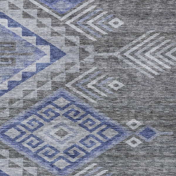 Homeroots 3' Brown And Terra Cotta Southwestern Washable Area Rug For Indoor And Outdoor Spaces 5' X 8' Polyester 603558