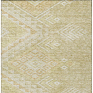 Homeroots 3' Brown And Terra Cotta Southwestern Washable Area Rug For Indoor And Outdoor Spaces 3' X 5' Polyester 603563