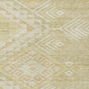 Homeroots 3' Brown And Terra Cotta Southwestern Washable Area Rug For Indoor And Outdoor Spaces 3' X 5' Polyester 603563