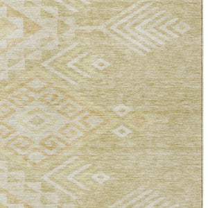 Homeroots 3' Brown And Terra Cotta Southwestern Washable Area Rug For Indoor And Outdoor Spaces 5' X 8' Polyester 603564
