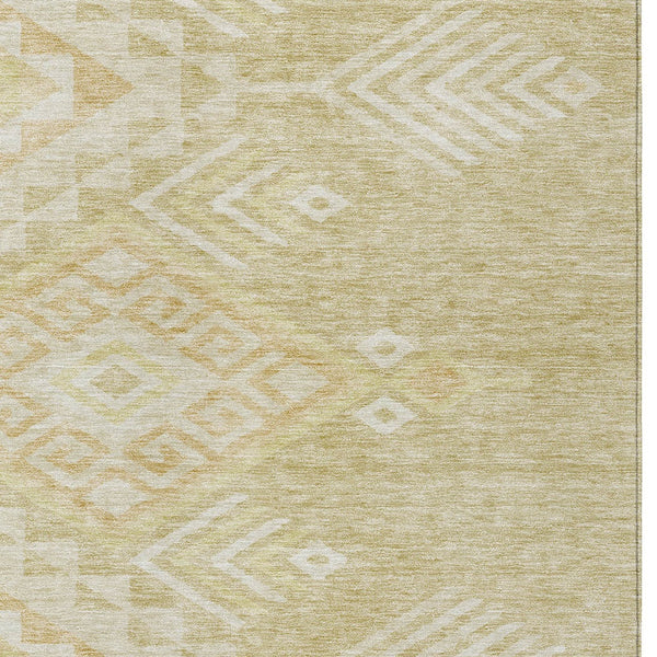 Homeroots 3' Brown And Terra Cotta Southwestern Washable Area Rug For Indoor And Outdoor Spaces 5' X 8' Polyester 603564