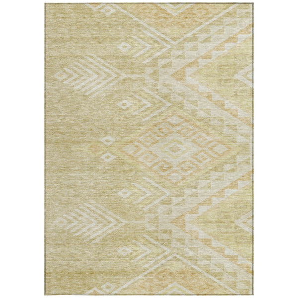 Homeroots 3' Brown And Terra Cotta Southwestern Washable Area Rug For Indoor And Outdoor Spaces 9' X 12' Polyester 603567