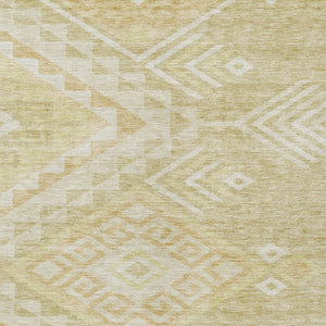 Homeroots 3' Brown And Terra Cotta Southwestern Washable Area Rug For Indoor And Outdoor Spaces 9' X 12' Polyester 603567