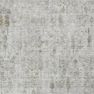 Homeroots 3' Elegant Ivory Blue And Purple Floral Washable Area Rug For Indoor And Outdoor Spaces 9' X 12' Polyester 603579