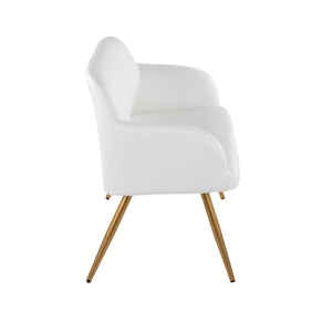 English Elm High Back Faux Leather Two Seat Bench with Matte Steel Frame for Entryway or Bedroom B202P471364