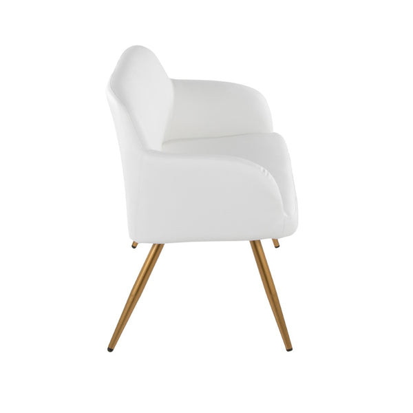 English Elm High Back Faux Leather Two Seat Bench with Matte Steel Frame for Entryway or Bedroom B202P471364