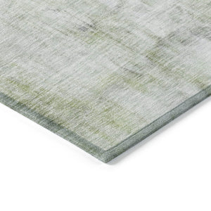 Homeroots 3' Abstract Artichoke Green And Ivory Indoor Outdoor Area Rug – Durable, Washable, Stylish Design 5' X 8' Polyester 603606