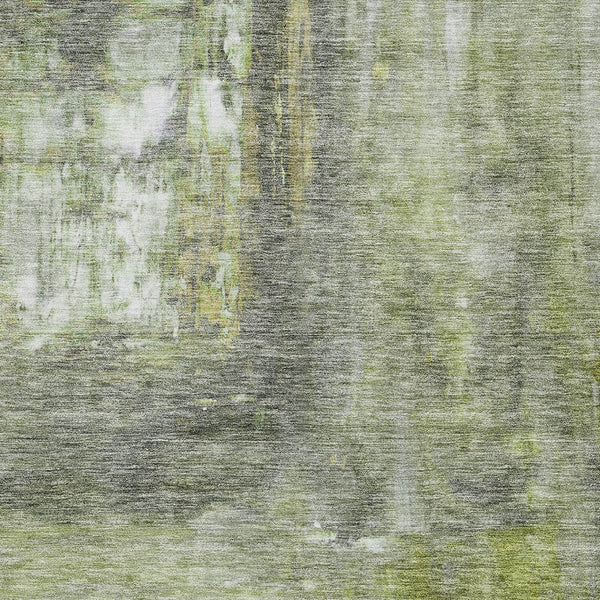 Homeroots 3' Abstract Artichoke Green And Ivory Indoor Outdoor Area Rug – Durable, Washable, Stylish Design 8' X 10' Polyester 603608