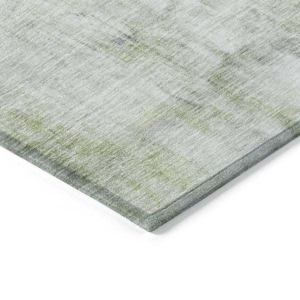 Homeroots 3' Abstract Artichoke Green And Ivory Indoor Outdoor Area Rug – Durable, Washable, Stylish Design 10' X 14' Polyester 603610