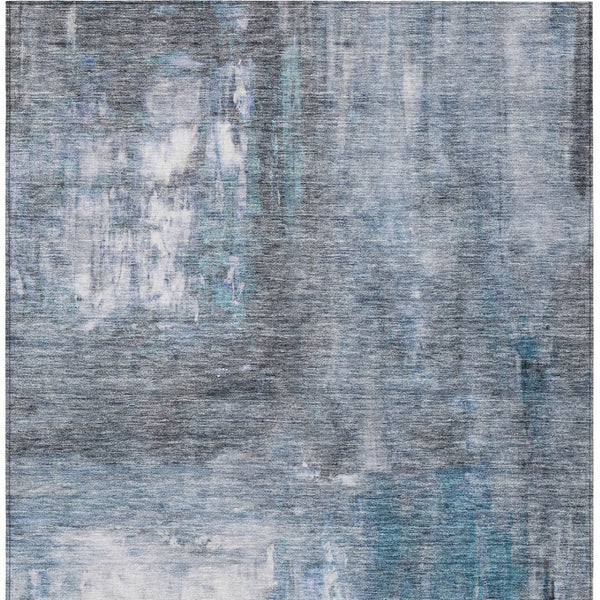 Homeroots 3' Abstract Artichoke Green And Ivory Indoor Outdoor Area Rug – Durable, Washable, Stylish Design 8' X 10' Polyester 603614