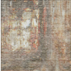 Homeroots 3' Abstract Artichoke Green And Ivory Indoor Outdoor Area Rug – Durable, Washable, Stylish Design 3' X 5' Polyester 603617