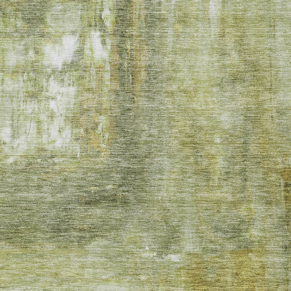 Homeroots 3' Abstract Artichoke Green And Ivory Indoor Outdoor Area Rug – Durable, Washable, Stylish Design 3' X 5' Polyester 603623