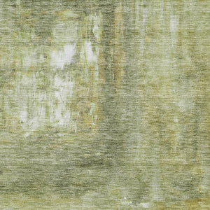 Homeroots 3' Abstract Artichoke Green And Ivory Indoor Outdoor Area Rug – Durable, Washable, Stylish Design 8' X 10' Polyester 603626