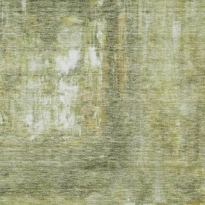 Homeroots 3' Abstract Artichoke Green And Ivory Indoor Outdoor Area Rug – Durable, Washable, Stylish Design 9' X 12' Polyester 603627