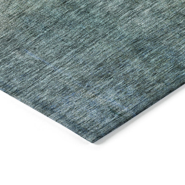 Homeroots 3' Blue Gold And Green Abstract Washable Area Rug - Perfect For Indoor And Outdoor Spaces, Durable Design 5' X 8' Polyester 603630