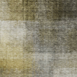 Homeroots 3' Blue Gold And Green Abstract Washable Area Rug - Perfect For Indoor And Outdoor Spaces, Durable Design 8' X 10' Polyester 603638