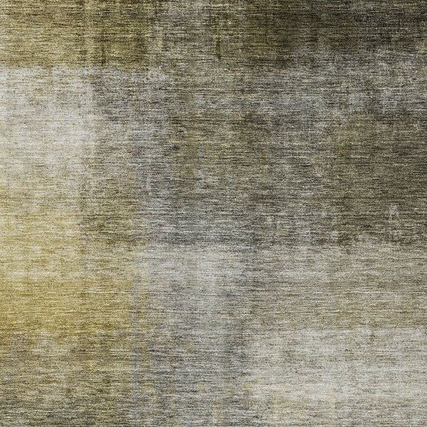 Homeroots 3' Blue Gold And Green Abstract Washable Area Rug - Perfect For Indoor And Outdoor Spaces, Durable Design 10' X 14' Polyester 603640