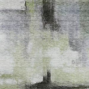 Homeroots 3' Blue Gray And Black Abstract Washable Area Rug For Indoor Outdoor Use – Durable And Stylish Design 3' X 5' Polyester 603653