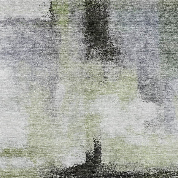 Homeroots 3' Blue Gray And Black Abstract Washable Area Rug For Indoor Outdoor Use – Durable And Stylish Design 3' X 5' Polyester 603653