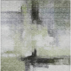 Homeroots 3' Blue Gray And Black Abstract Washable Area Rug For Indoor Outdoor Use – Durable And Stylish Design 9' X 12' Polyester 603657