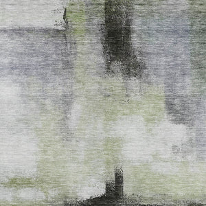 Homeroots 3' Blue Gray And Black Abstract Washable Area Rug For Indoor Outdoor Use – Durable And Stylish Design 9' X 12' Polyester 603657