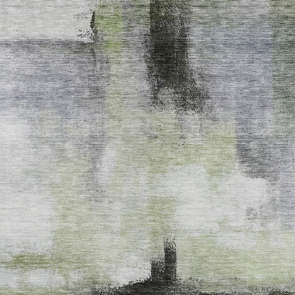 Homeroots 3' Blue Gray And Black Abstract Washable Area Rug For Indoor Outdoor Use – Durable And Stylish Design 9' X 12' Polyester 603657