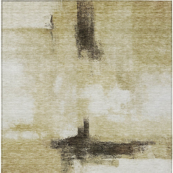 Homeroots 3' Blue Gray And Black Abstract Washable Area Rug For Indoor Outdoor Use – Durable And Stylish Design 5' X 8' Polyester 603660